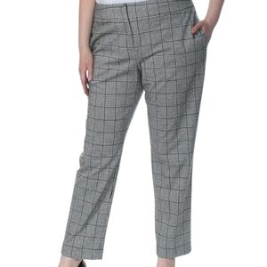 Kasper Grey Plaid Dress Pants